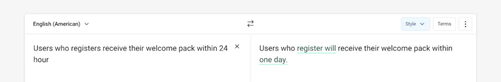 Fixing grammar issues within DeepL Write.