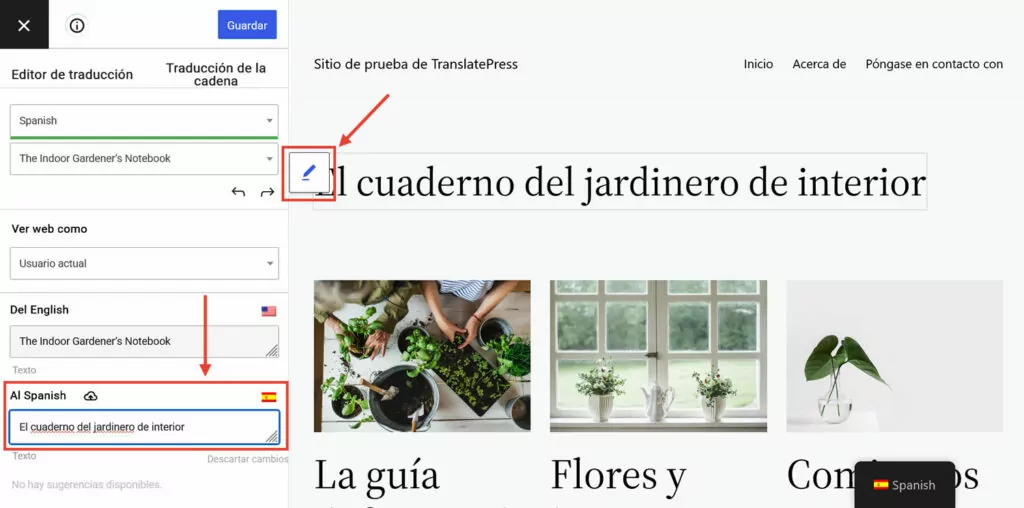 manually correct translations