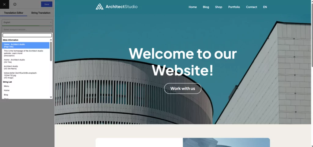 translate meta information in wordpress