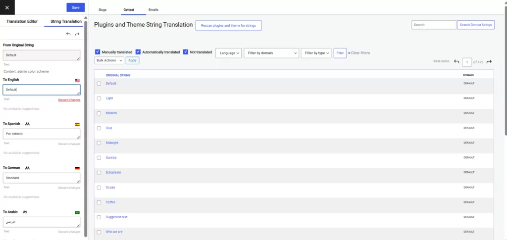 gettext translation in wordpress