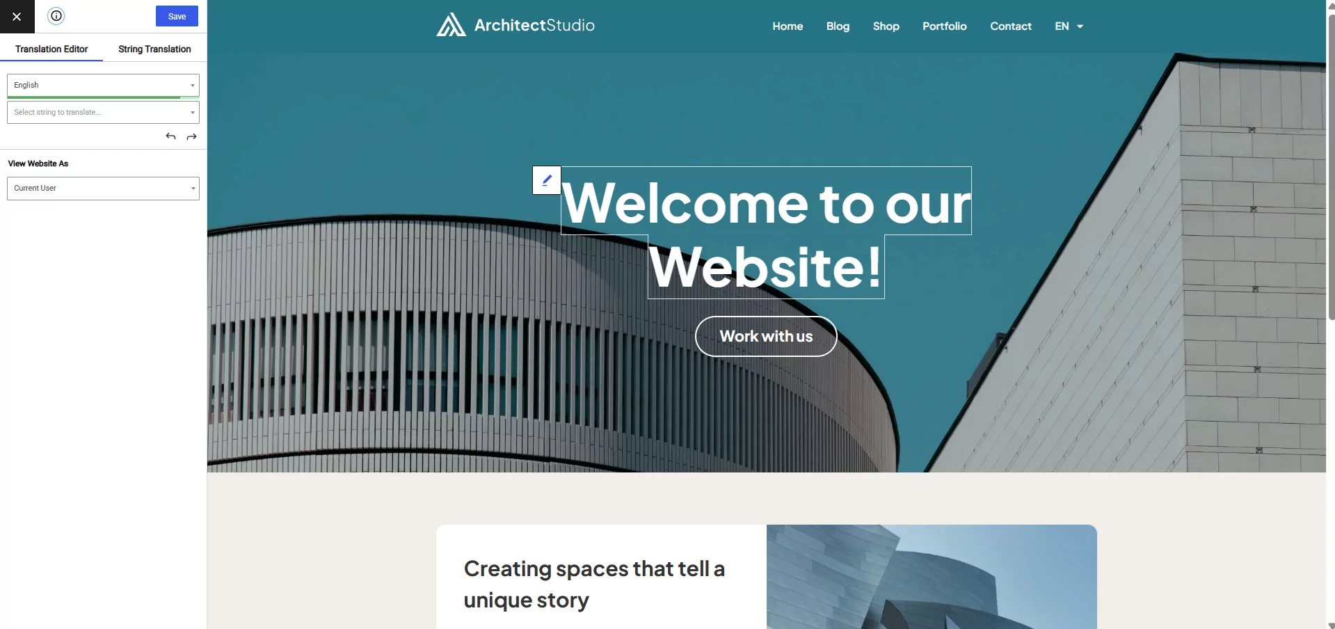 translation editor translatepress