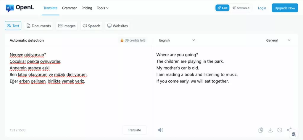openl online translator