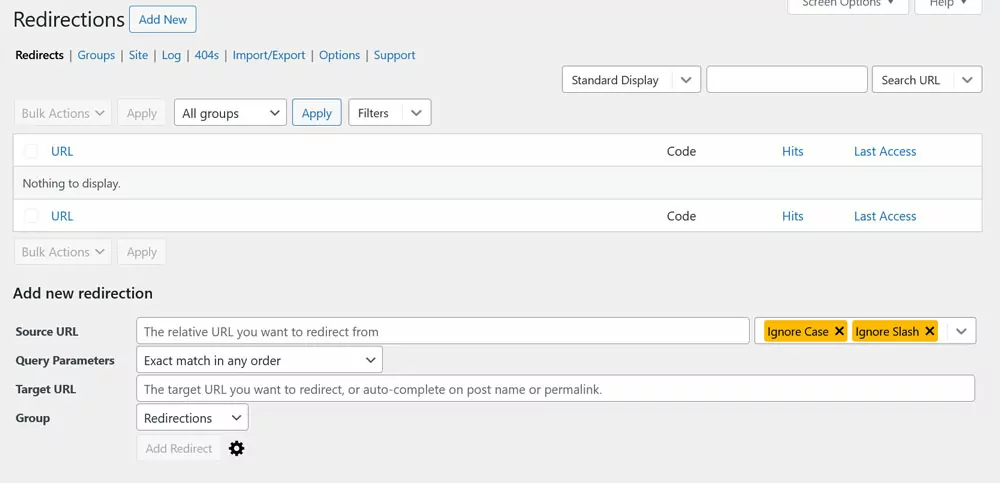 wordpress redirections plugin
