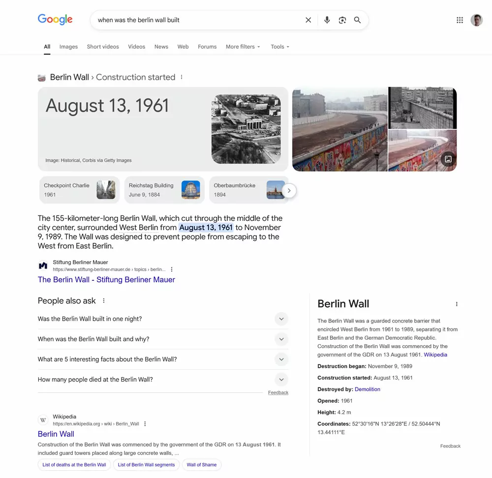 google serp features examples