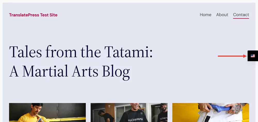 repositioned language switcher